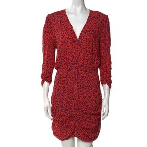 Berenice Floral Ruched Mini Dress‎ Size 4